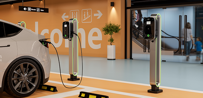 Intelligent EV charger integration with solar and CCTV systems Qatar